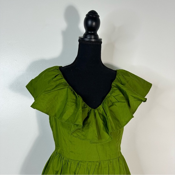 New! A new day green ruffle dress - Picture 3 of 5